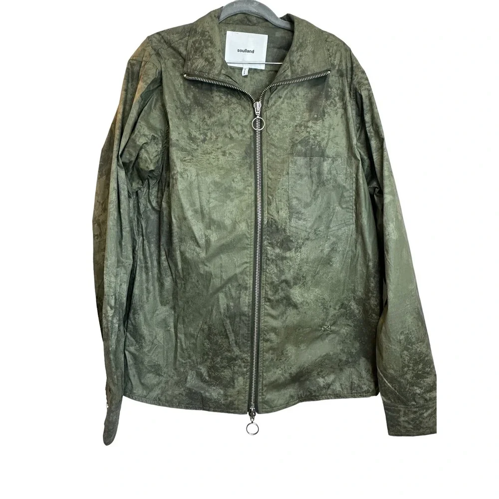 soulland Barney Camo Zip Up Jacket sz M NWOT Originally $375